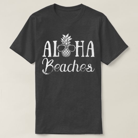 Aloha Beaches Pineapple Hawaii T-shirt (Design voorkant)