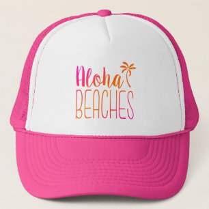 Aloha Beaches   Roze en Oranje Trucker Hat Pet