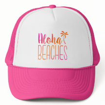 Aloha Beaches | Roze en Oranje Trucker Hat