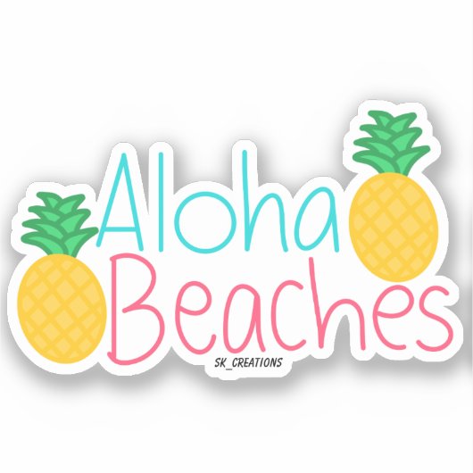 Aloha Beaches Sticker (Voorkant)