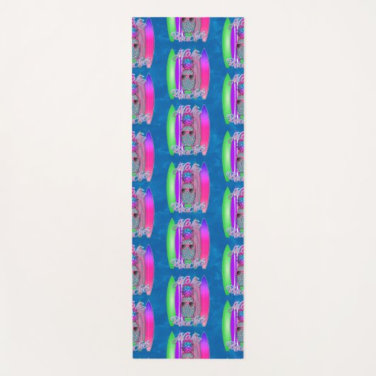 Aloha beaches Summer Surfing Pineapple Yogamat (Voorkant)