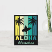 Aloha Beaches Surfer Girl Hawaii  Hawaiian Kaart (Voorkant)