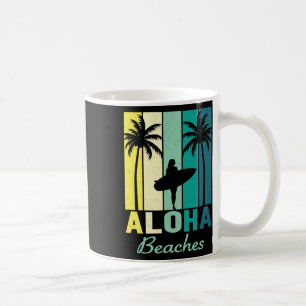 Aloha Beaches Surfer Girl Hawaii Hawaiian Koffiemok