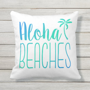 Aloha Beaches   Turquoise Ombre Pillow Buitenkussen