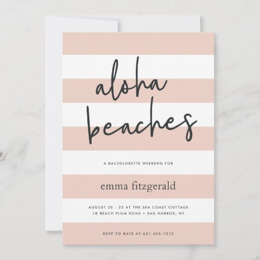 Aloha Beaches | Uitnodiging Weekend Getaway (Voorkant)