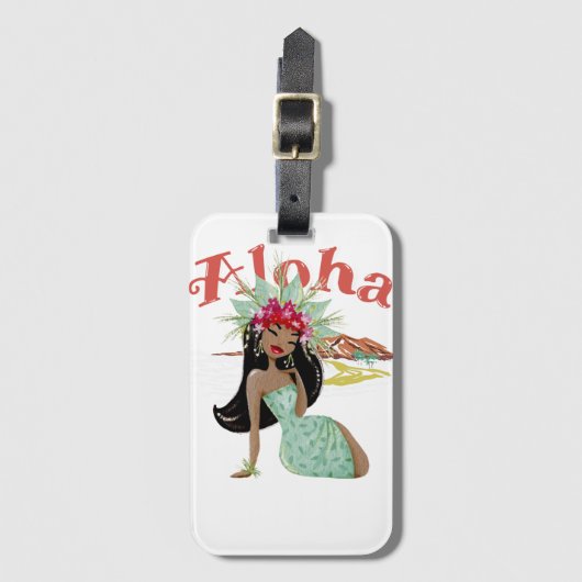 Aloha Beauful Bagagelabel (Voorkant (verticaal))