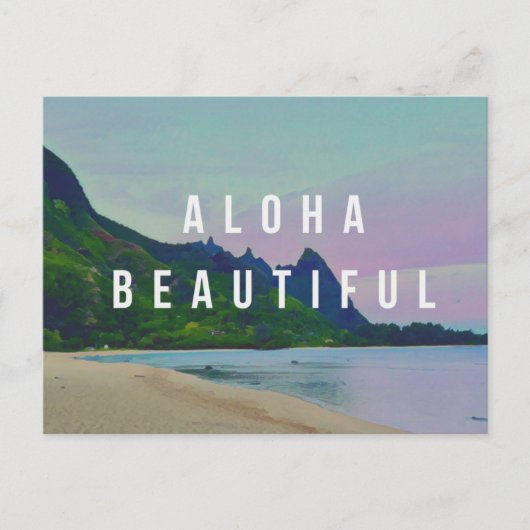 Aloha Beautiful, Haena Hawaï postkaart (Voorkant)