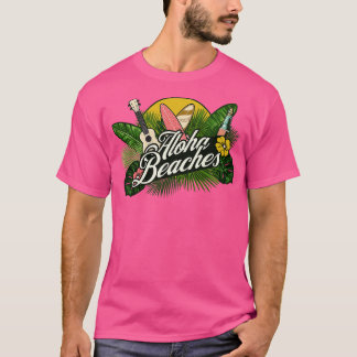 Aloha bedekt Hawaiian Hawaii Tropische Planten T-shirt