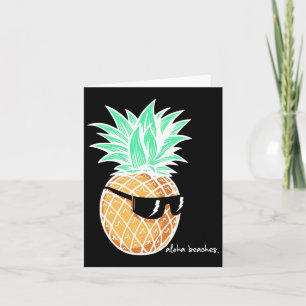 Aloha bezoekt ananas Summer Beach Tropisch Vaca Kaart