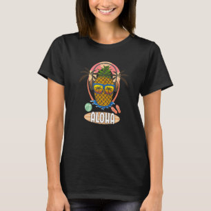 Aloha bezoekt Tropisch Hawaiian Summer Island Vaca T-shirt