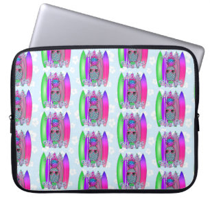 Aloha bezoekt tropische Surf ananas Laptop Sleeve