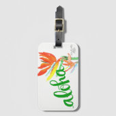 Aloha Bird of Paradise Luggage / Bag Labels - Gree (Voorkant (verticaal))