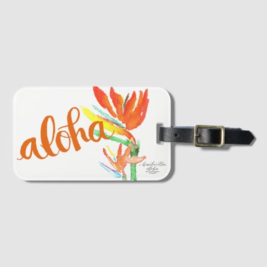 Aloha Bird of Paradise Luggage / Bag Labels - Oran (Voorkant (horizontaal))