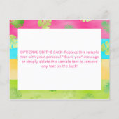 Aloha Birthday Tropical Luau Foto bedankt (Achterkant)