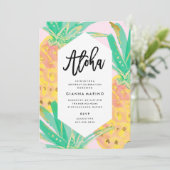 Aloha Birthday Uitnodiging (Staand voorkant)