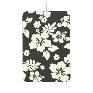 Aloha Black Classic Hawaiian Hibiscus Print Luchtverfrisser