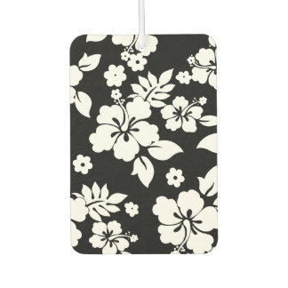 Aloha Black Classic Hawaiian Hibiscus Print Luchtverfrisser