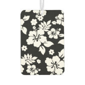 Aloha Black Classic Hawaiian Hibiscus Print Luchtverfrisser (Achterkant)