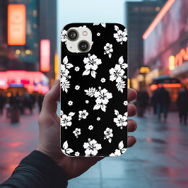 Aloha Black Classic Hawaiian Seamless Pattern Case-Mate iPhone Case