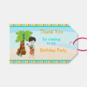 Aloha Black Hair Boy Cadeaulabel (Voorkant (Horizontaal))