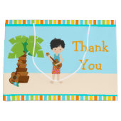 Aloha Black Hair Boy Dank u Groot Cadeauzakje (Voorkant)