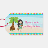 Aloha Black Hair Girl Cadeaulabel (Achterkant Horizontaal)