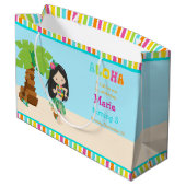 Aloha Black Hair Girl Hartelijk dank Groot Cadeauzakje (Achterkant Gekanteld)