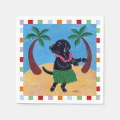 Aloha Black Lab Painting Servetten (Voorkant)