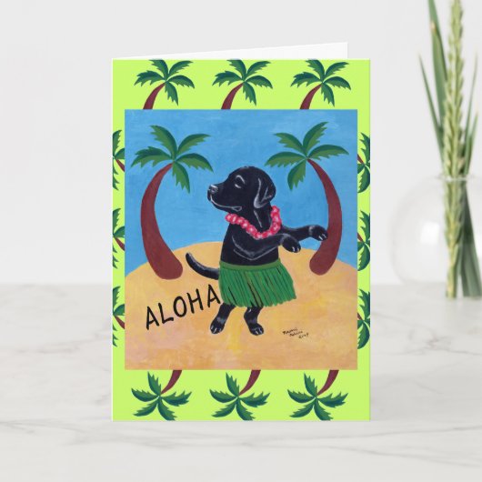 Aloha Black Labrador Kaart (Voorkant)