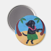 Aloha Black Labrador Magneet (Voorkant / Achterkant)