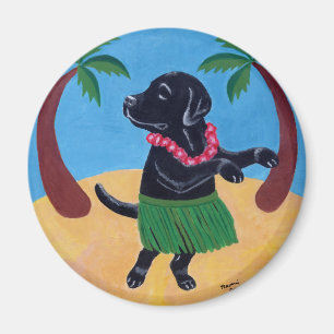 Aloha Black Labrador Magneet