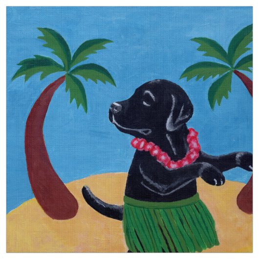 Aloha Black Labrador Stof (Swatch)
