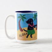 Aloha Black Labrador Tweekleurige Koffiemok (Links)