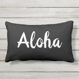 Aloha Black Pillow - Outdoor Buitenkussen