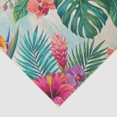 Aloha Bloeiende Tropische Bloemen Tissuepapier (Detail)