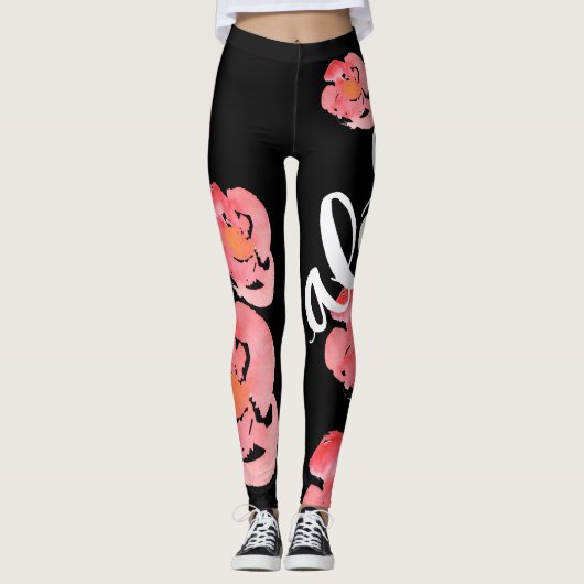 Aloha Bloemen Leggings (Voorkant)