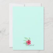 Aloha Bloemen Uitnodiging (Achterkant)