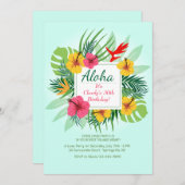 Aloha Bloemen Uitnodiging (Voorkant / Achterkant)