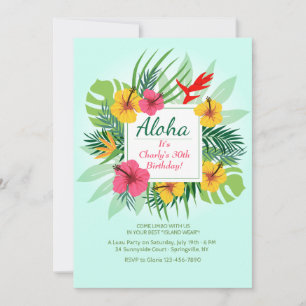 Aloha Bloemen Uitnodiging
