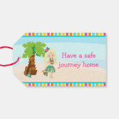 Aloha blond haar meisje cadeaulabel (Achterkant Horizontaal)