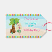 Aloha blond haar meisje cadeaulabel (Voorkant (Horizontaal))