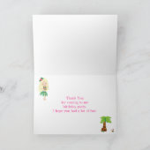 Aloha blond haar meisje dank u kaart (Binnen)