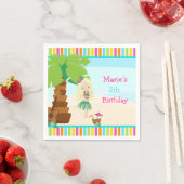 Aloha blond haar meisje partij servet (Insitu)