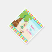 Aloha blond haar meisje partij servet (Hoek)