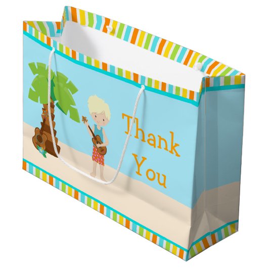 Aloha Blonde Boy Bedankt Groot Cadeauzakje (Voorkant Gekanteld)