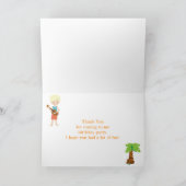 Aloha Blonde Hair Boy Dank je wel kaart (Binnen)