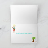 Aloha Blonde Hair Boy Verjaardag Kaart (Binnen)