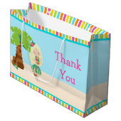 Aloha Blonde Hair Girl Hartelijk dank Groot Cadeauzakje (Voorkant Gekanteld)