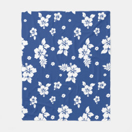 Aloha Blue Classic Hawaiian Seamless Pattern Fleece Deken