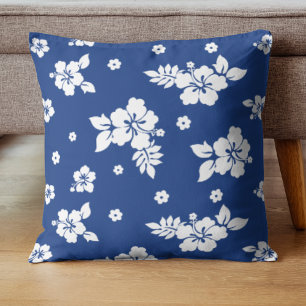 Aloha Blue Classic Hawaiian Seamless Pattern Kussen